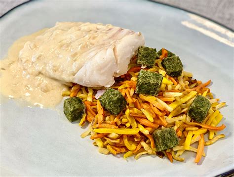 Recette Dos de cabillaud sauce beurre blanc poêlée de julienne de