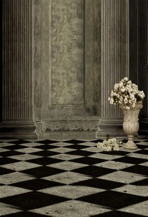 Laeacco Old Palace Interior Wall Flowers Floor Photography Backgrounds