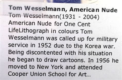 Tom Wesselmann American Nude Original Lithograph From One Cent Life Blonde On Bed Nude Naked