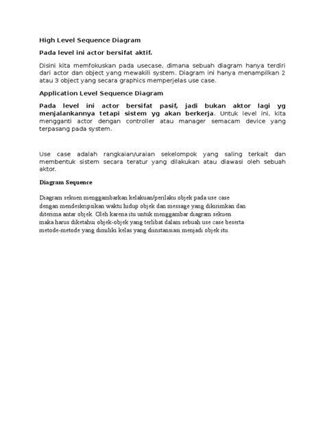 High Level Sequence Diagram Pdf