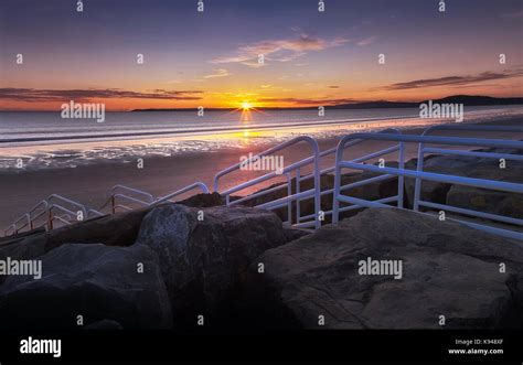 Aberavon beach sunset Stock Photo - Alamy