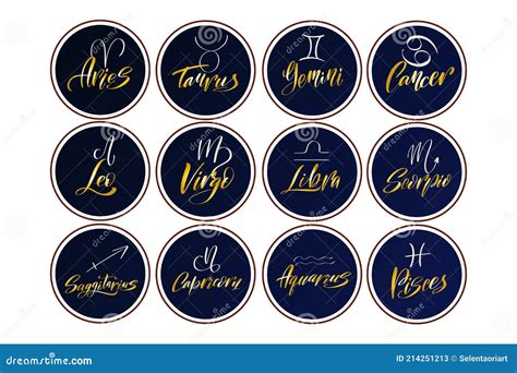 Símbolos Astrológicos De Los Signos Del Zodiaco Astrología Cartas