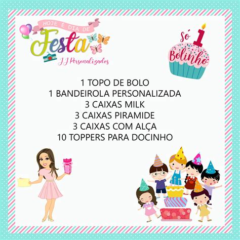 Kit Festa S Um Bolinho Qualquer Tema Elo Produtos Especiais