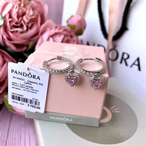 Pandora сережки, серёжки новые оригинал пандора серьги серебро пандора ...
