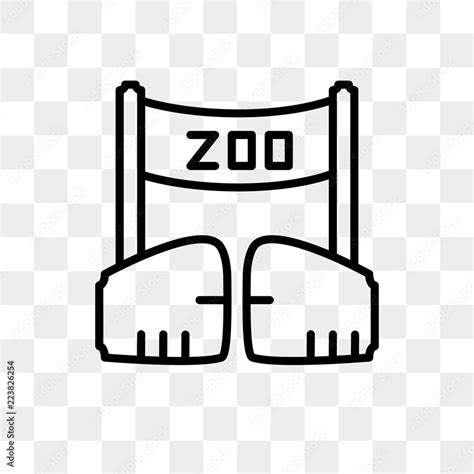 Zoo vector icon isolated on transparent background, Zoo logo design ...