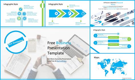 Simple Blue Business Google Slides Theme Template : MyFreeSlides