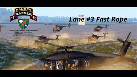 Lane 3 Fast Rope 2nd Battalion 75th Ranger Regiment Arma 3 Milsim