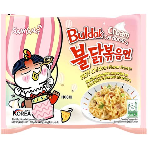 Samyang Buldak Cream Carbonara Flavour Ramen 49oz 140g Poppin Candy