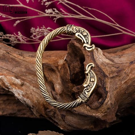 My Shape Viking Wolf Head Bracelet Men Cuff Bangle Pulsera Alloy Metal