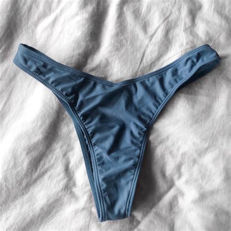 Dusty Blue Bikini Bottoms Size 10 Too Big For Me Depop