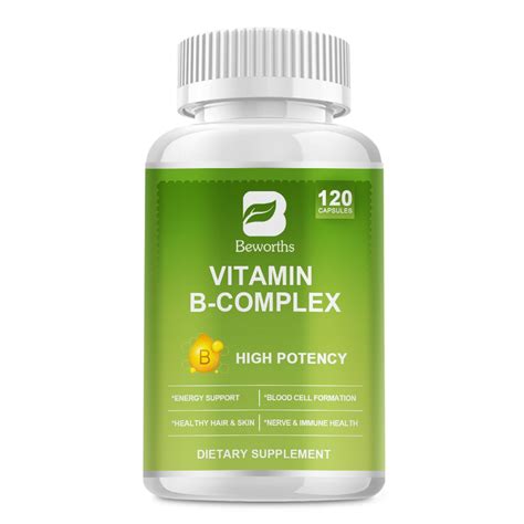 Beworths Vitamin B Complex Capsules 120pcs Supports Nervous System And Immune System Health And