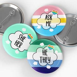 Bulk Pronoun Pin Pronoun Button Badge Pronouns Pin Button Pronoun