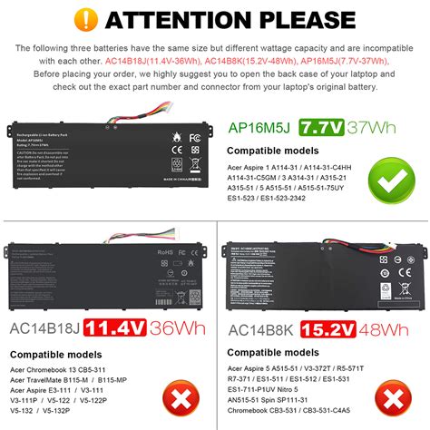 For Acer Aspire 3 A314 31 A315 21 A315 31 Replace Battery AP16M5J KT