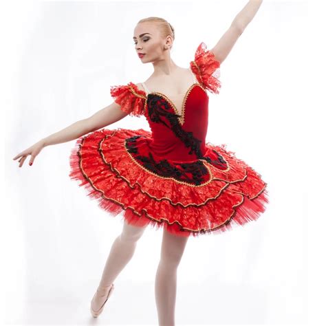 Rot Professionelle Klassische Pancake Ballett Tutu Kleid für Mädchen