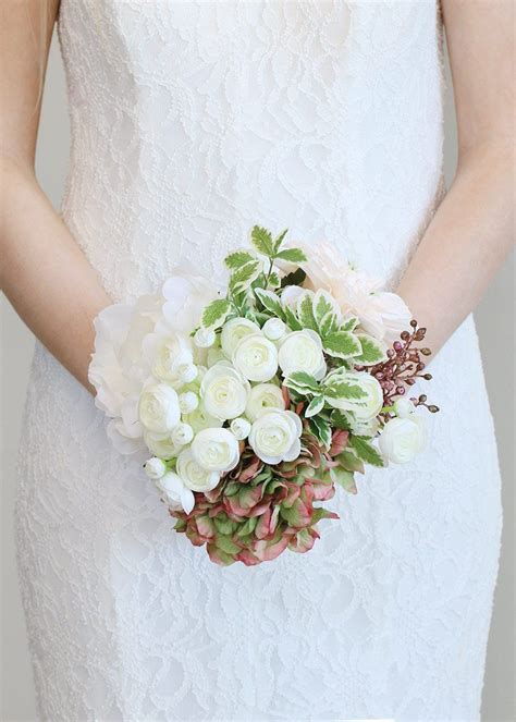 White Peony & Pink Dahlia Bouquet | Spring Wedding DIY | Afloral.com | Silk wedding bouquets ...