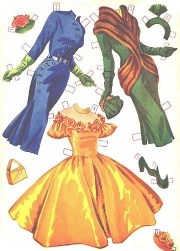 Ann Blyth Paper Dolls Original Set From 1952 Mostly Uncut Complete