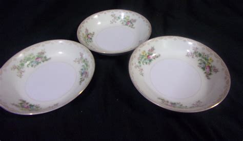 Vintage Lot Of Hand Painted Japan Meito China Fruit Dessert