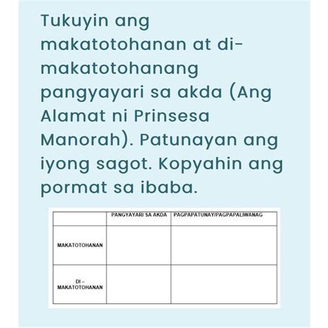 Ang Mga Pangyayaring Na Makatotohanan At Hindi Makatotohanan Sa Akda