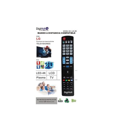 Mando A Distancia Digivolt Compatible LG LG 39 Producto Nuevo