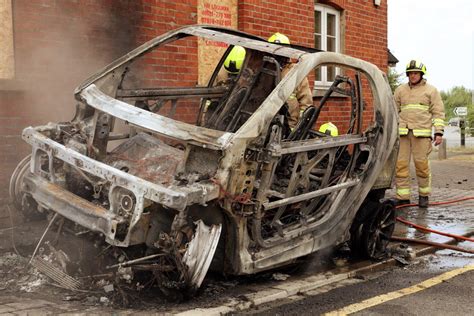 Smart Fortwo Electric Car ‘totally Destroyed And Left Gutted By Flames