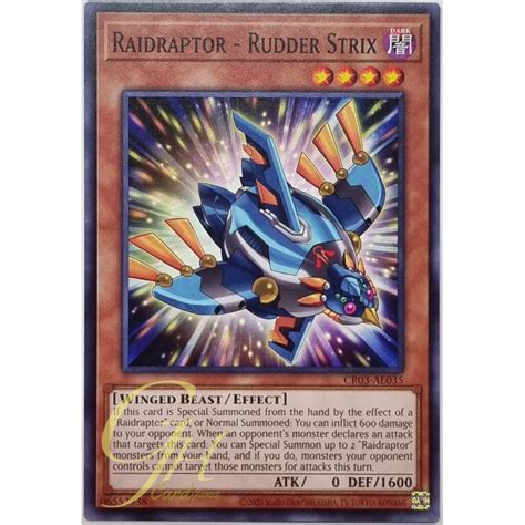 Yugioh Cr Ae Raidraptor Rudder Strix Common Shopee Thailand