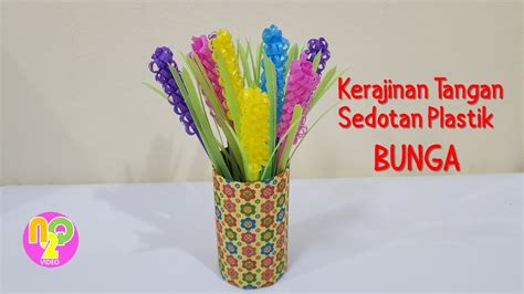 Cara Membuat Bunga Dari Sedotan Plastik Kerajinan Tangan Sedotan