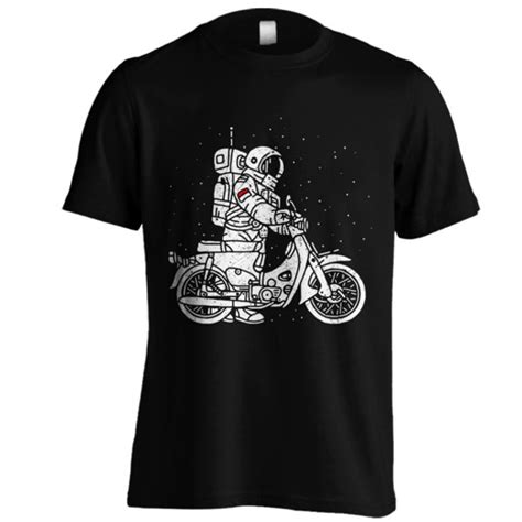 Jual Kaos Astronot Honda C70 C01 Hitam Baju Distro Motor Cycles CB