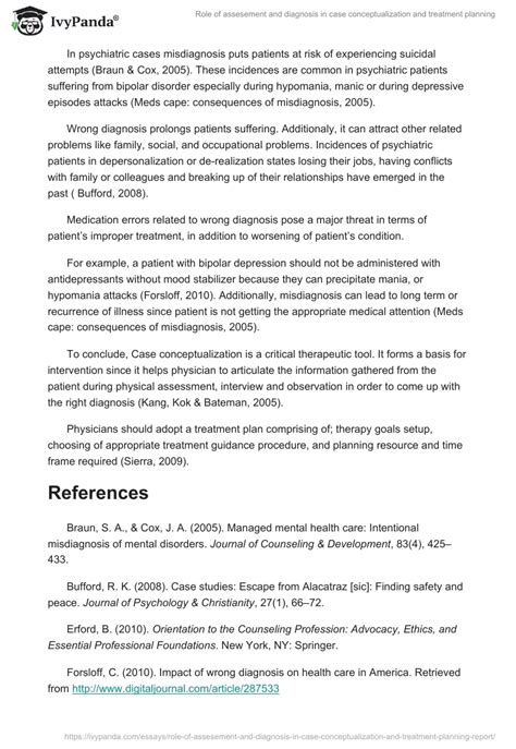 Role Of Assesement And Diagnosis In Case Conceptualization And