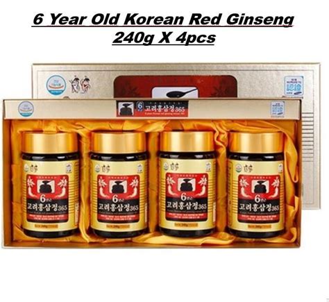 Korea Red Ginseng Extract Gold 6 Years Saponin 240g X 4ea Panax Bottle Lazada