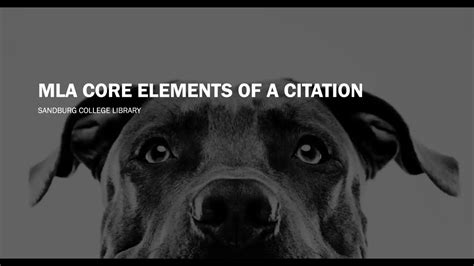 Mla Core Elements Of A Citation 9th Edition 2021 Youtube