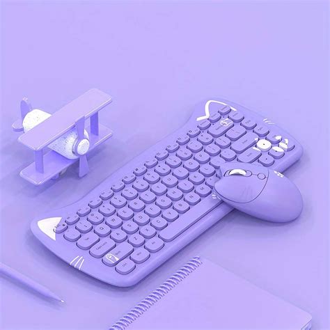 Kit Clavier Et Souris Sans Fil G Violet A Clavier Et Souris