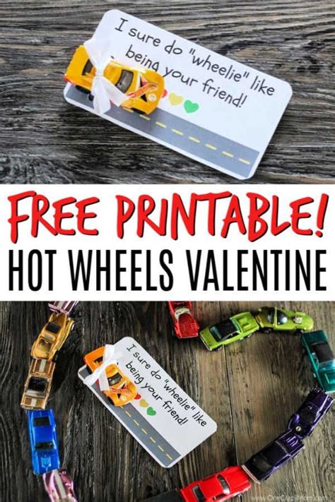 Homemade Hot Wheels Valentines PLUS PRINTABLE