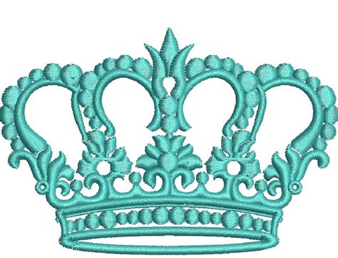 Crown Machine Embroidery Design Etsy