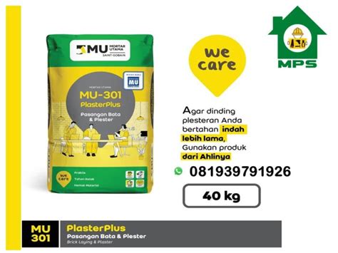 Jual Mortar Utama Mu Kg Plasterplus Plester Dan Pemasangan Bata