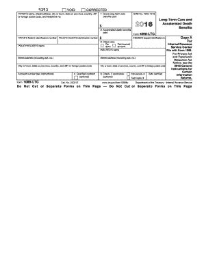 Fillable Online PAYER S Federal Identification Number POLICYHOLDER S