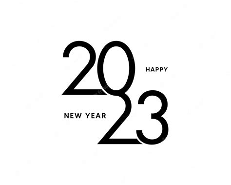 Premium Vector Happy New Year 2023 Text Typography Design