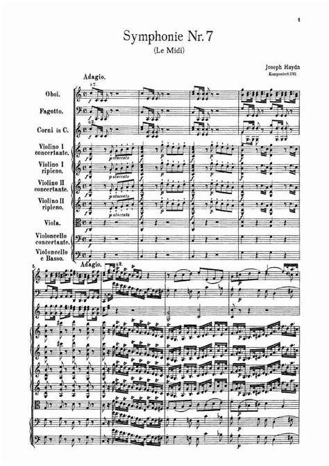 Haydn Joseph Symphony No Le Midi A Score