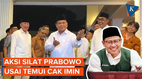 Momen Lucu Prabowo Unjuk Silat Usai Bertemu Cak Imin YouTube