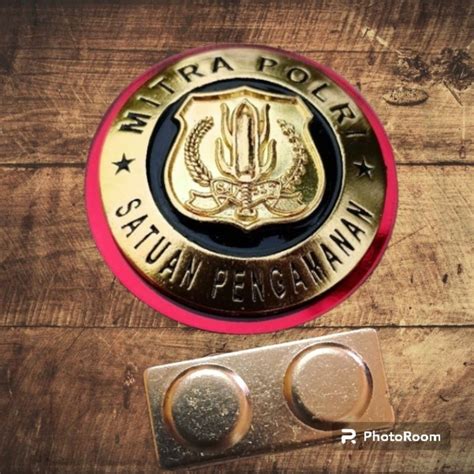 Jual Pin Lencana Mitra Polri Satpam Magnet Shopee Indonesia