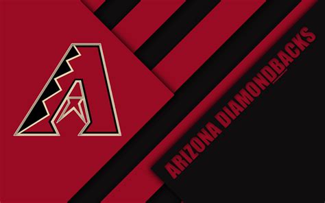 Download wallpapers Arizona Diamondbacks, MLB, 4k, red black ...