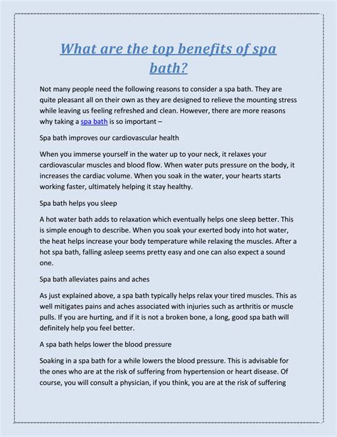 What are the top benefits of spa bath? by Austpek Bathrooms - Issuu