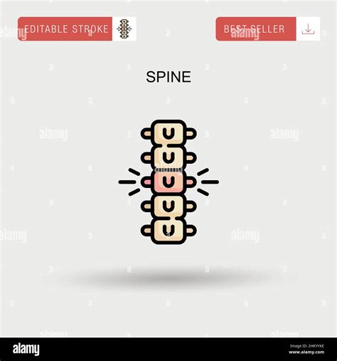 Spine Simple Vector Icon Stock Vector Image Art Alamy