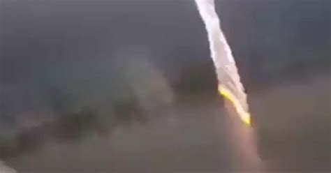 Terrifying Footage Shows Moment Lightning Strikes Ground Just Metres