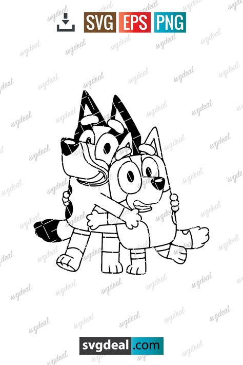 Free Bluey And Bingo Svg - SVGDeal.com