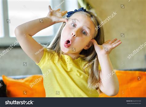 Little Adorable Girl Making Funny Face Stock Photo 662910103 Shutterstock