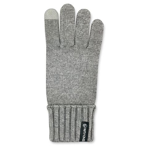 Baltic | Dark Gray Fine Rib Touchscreen Knit Gloves | In stock! | Waykins