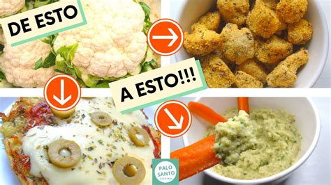 Comidas Veganas Sin Harinas Sin Gluten Recetas Con Coliflor Pizza PurÉ Croquetas Youtube