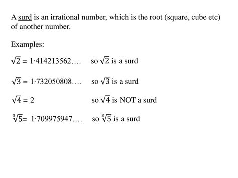 Millburn Academy Maths Department National 5 Surds Ppt Download