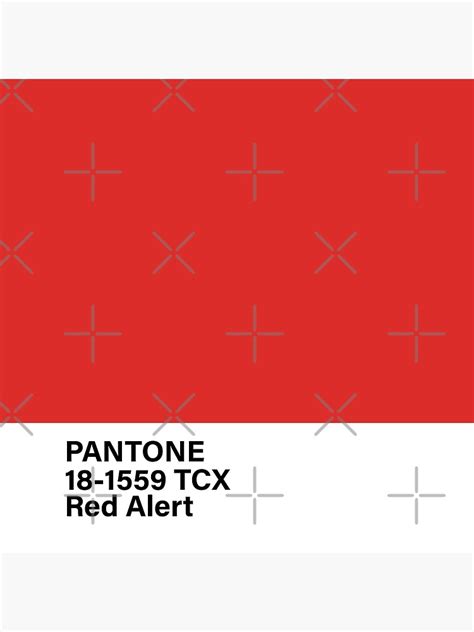 Pantone 18 1559 Tcx Red Alert Poster By Princessmi Com Redbubble