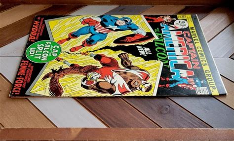 Captain America 144 VG Marvel 1971 New Suit For Falcon Intro Of